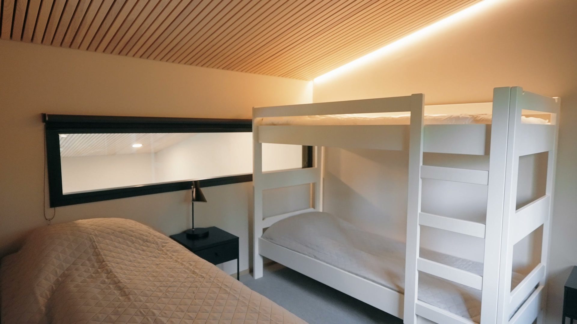 Bedroom with a loft bed
